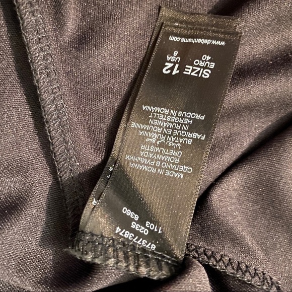 𝅺NWT Debenhams Women's Red Herring Black Polka Dot Lace Mini Skirt sz US8 - Picture 8 of 11